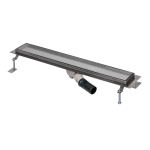 Siphon de sol de salle de bains pour insertion de carrelage, espace ouvert, longueur 950 mm