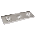 Lavabo triple mural en acier inoxydable
