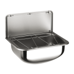 Évier mural en acier inoxydable