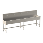 Rinçoir en acier inoxydable avec 5 électroniques intégrées, robinet thermostatique, longueur 3000 mm, 24 V CC