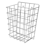 Poubelle en fil métallique, acier inoxydable, murale, 290 x 380 x 170 mm