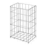 Poubelle sur pied en fil d'acier inoxydable