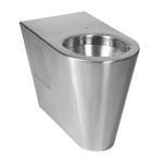 Toilette sur pied en acier inoxydable pour personnes handicapées