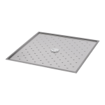 Receveur de douche en acier inoxydable 1000 x 1000 x 15 mm