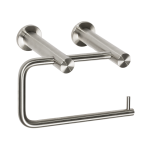 Porte-papier toilette en acier inoxydable, finition brossée