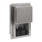 Porte-papier toilette encastré en acier inoxydable, finition brossée