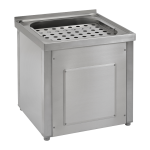 Évier sur pied en acier inoxydable antivandalisme avec tablier