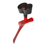 Douche oculaire murale avec deux têtes de pulvérisation et levier de démarrage