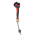 Douche oculaire manuelle avec deux têtes de pulvérisation, angle d'inclinaison 45°, avec passe-câble pour bureau