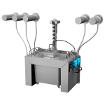 Ensemble de 5 distributeurs automatiques de savon en acier inoxydable muraux, réservoir central de savon de 6 l, 230 V AC
