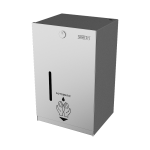 Distributeur automatique de désinfectant et de savon liquide et gel en acier inoxydable - mural, bloc-piles 12 V