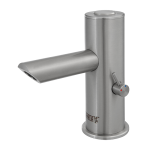 Mitigeur de lavabo en acier inoxydable à commande piézo, bec plus long, 24 V CC