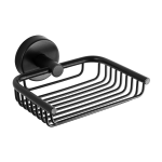 Porte-savon en acier inoxydable, finition noire mate