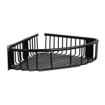 Étagère d'angle en acier inoxydable, finition noire mate