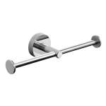 Double porte-papier toilette en acier inoxydable, finition polie