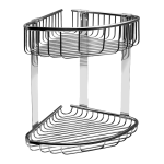 Étagère d’angle double en acier inoxydable, finition polie
