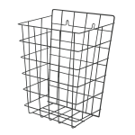 Corbeille à déchets murale en fil d'acier