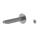 Ensemble de robinet de lavabo mural piézoélectrique en acier inoxydable pour montage ultérieur, brossé, 6 V