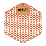 Grille d'urinoir en plastique couleur orange - parfum mangue