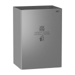 Poubelle en acier inoxydable, légende DÉCHETS GÉNÉRAUX