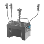 Ensemble de 3 distributeurs automatiques de savon sur comptoir en acier inoxydable, bidon central de savon de 6 l, 230 V CA
