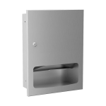 Bac de distribution encastré en acier inoxydable pour essuie-mains pliés, finition brossée