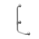 Barre d'appui de bain en vinyle fixe, gauche, dimensions 350 x 660 mm