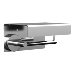 Porte-papier toilette en acier inoxydable avec étagère, finition polie 