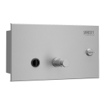 Distributeur de savon encastré mural, volume 1,4 l, brossé