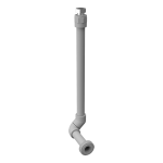 Connexion en plastique entre la chasse d'eau et la toilette