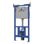 Châssis de montage WC avec réservoir encastré pour installation sur profilés de cloison sèche