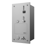 Monnayeur à pièces et jetons encastré pour ouverture de porte avec EURO KEY, 24 V CC