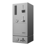 Distributeur de pièces et de jetons pour l'ouverture de porte avec module GSM, EURO KEY, 24V CC