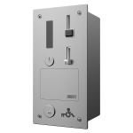 Monnayeur à pièces et jetons encastré pour ouverture de porte avec module GSM, EURO KEY, 24 V CC