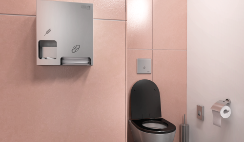 Distributeur en inox pour articles d’hygiène