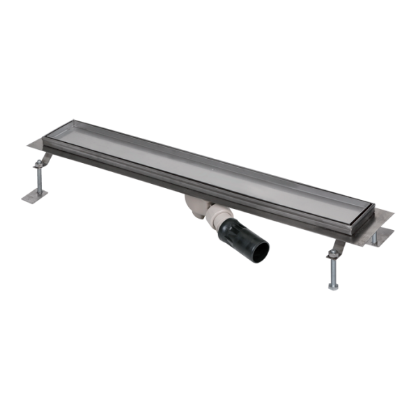 Siphon de sol de salle de bains pour insertion de carrelage, espace ouvert, longueur 950 mm