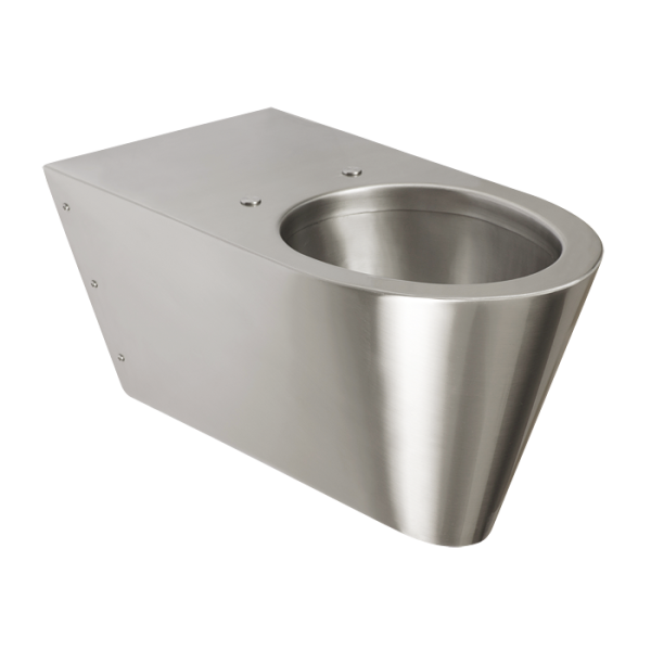 Toilette suspendue en acier inoxydable pour personnes handicapées