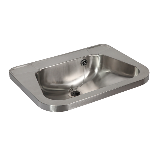 Lavabo en acier inoxydable sans trou pour robinet