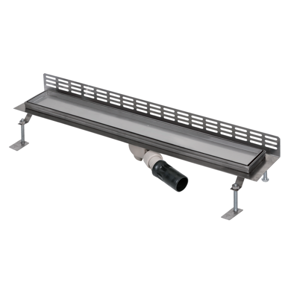 Siphon de sol de salle de bain pour insertion de carrelage, près du mur, longueur 1150 mm