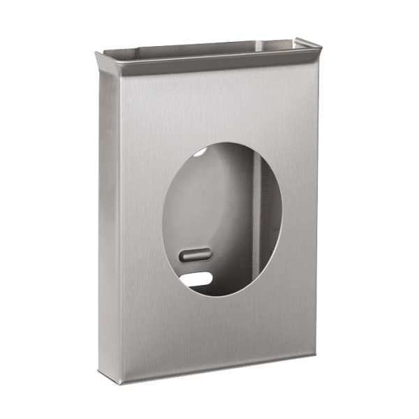 Distributeur en acier inoxydable pour sachets hygiéniques, brossé