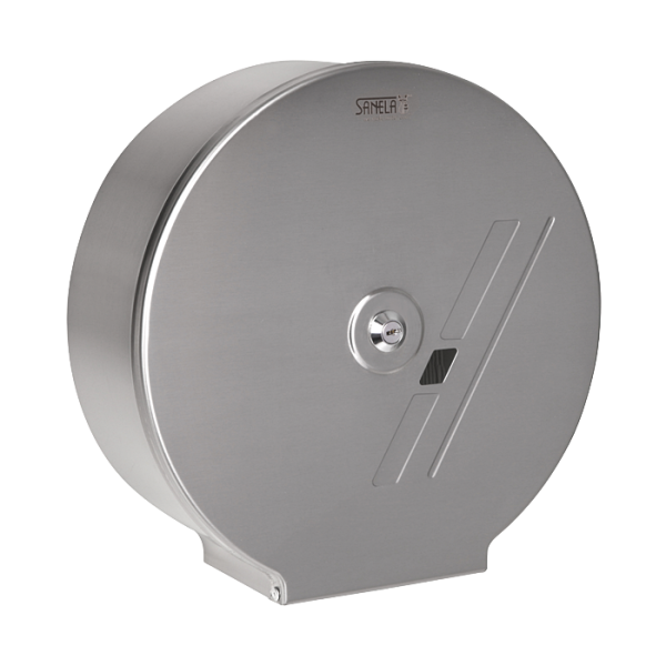 Distributeur en acier inoxydable pour grandes bobines de papier toilette