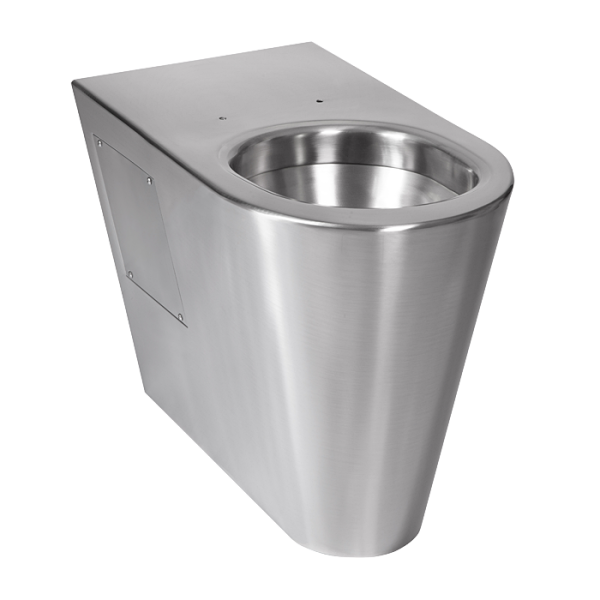 Toilette sur pied en acier inoxydable pour personnes handicapées