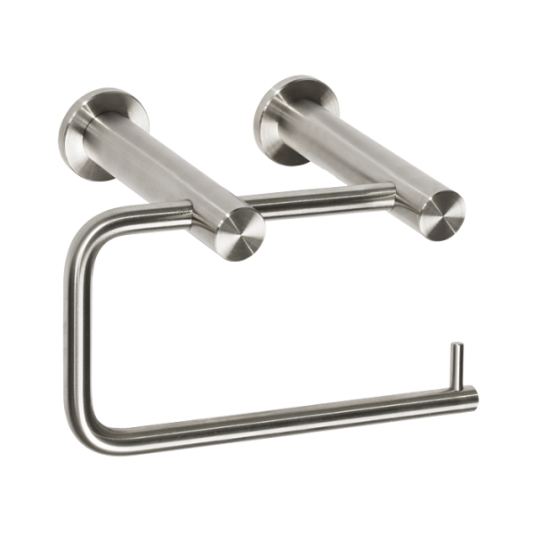 Porte-papier toilette en acier inoxydable, finition brossée