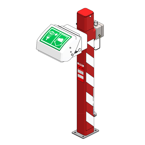 Douche oculaire extérieure autoportante avec chauffage, jusqu'à max. -20°C