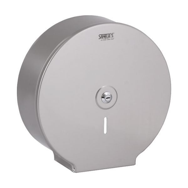 Distributeur en acier inoxydable pour grandes bobines de papier toilette