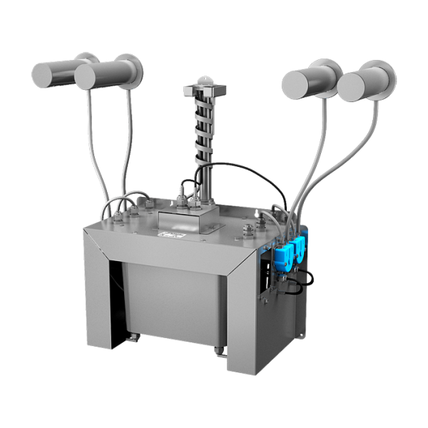 Ensemble de 4 distributeurs automatiques de savon muraux en acier inoxydable, bidon central de savon de 6 l, 230 V CA