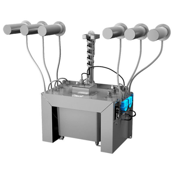 Ensemble de 6 distributeurs automatiques de savon en acier inoxydable muraux, réservoir central de savon de 6 l, 230 V AC