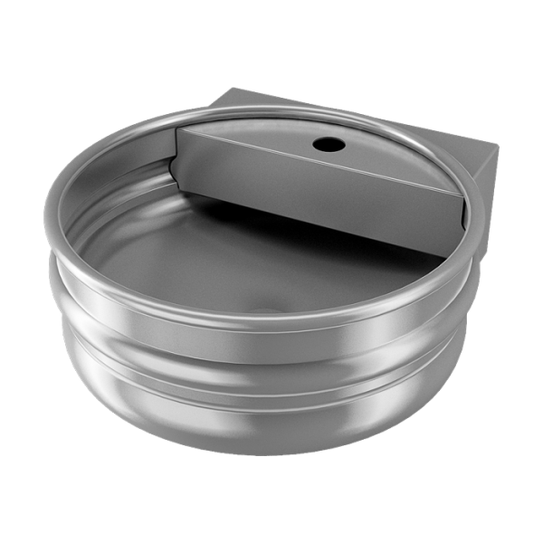 Lavabo mural KEG en acier inoxydable, brossé