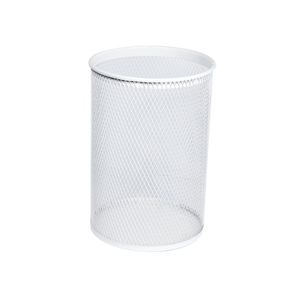 Poubelle ronde, couleur blanche, 13 l