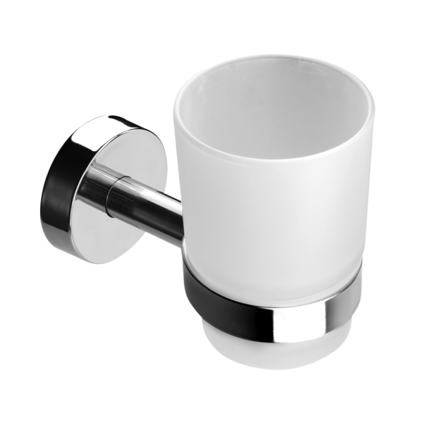 Porte-verre en acier inoxydable, finition polie